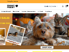 Why did FunnyFuzzy soar in the pet market by relying solely on independent websites?