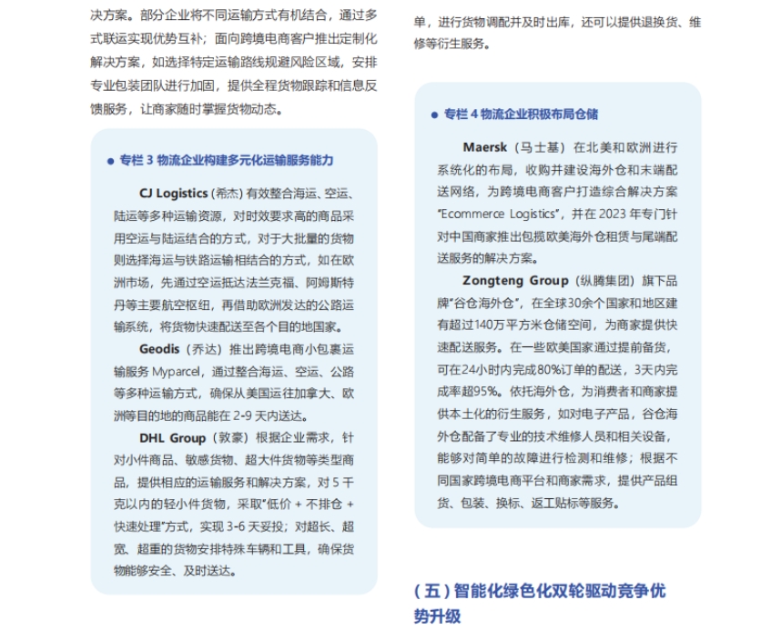 2024年跨境电商竞争力研究报告-物流企业-2