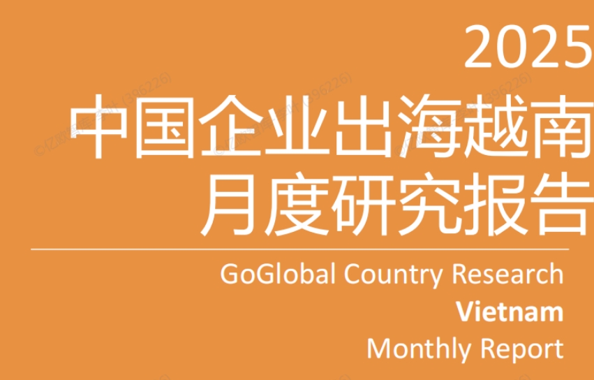 Monthly Research Report on Chinese Enterprises Going Global to Vietnam in 2025