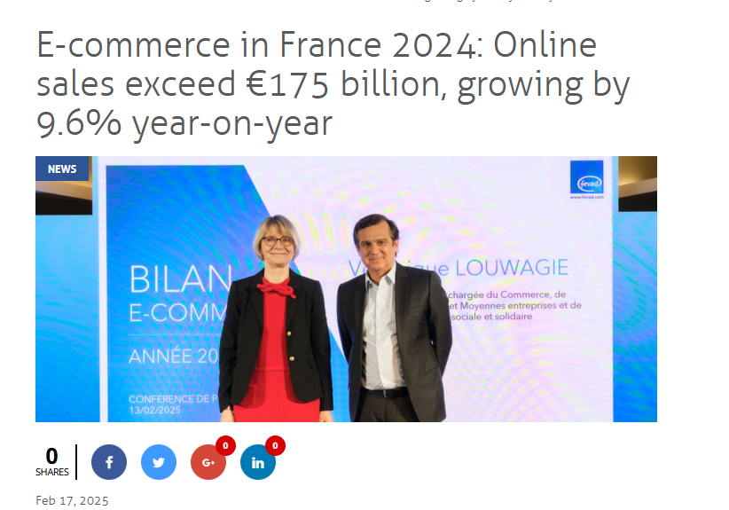 French e-commerce boom in 2024: new consumer trends behind annual sales of 175.3 billion euros